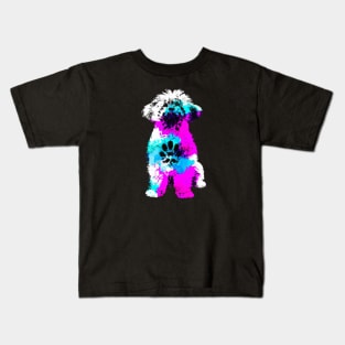 Bichon Habanero Ringo Stencil Artwork Kids T-Shirt